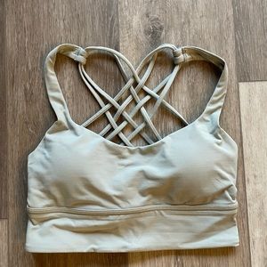 ululemon Free to be Bra Light Support A/B cup size 6 green sage color used